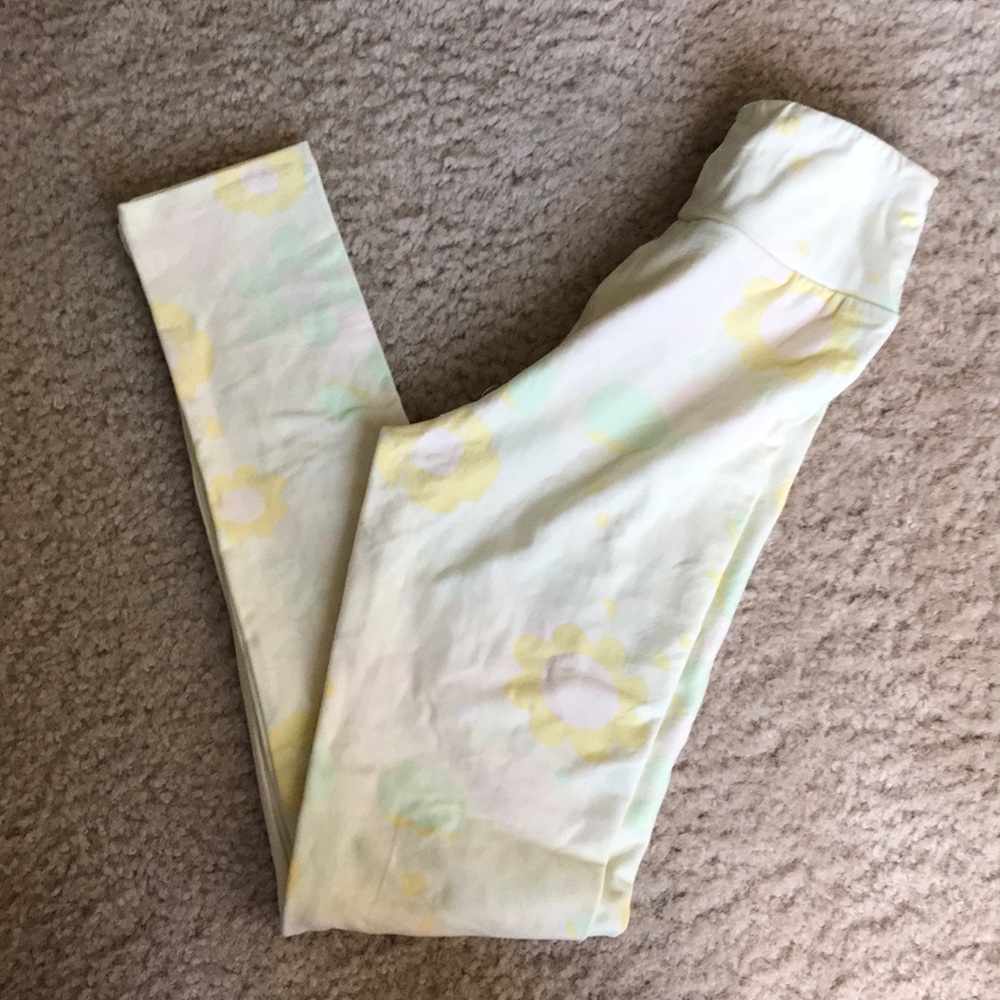 Lularoe tween flower leggings